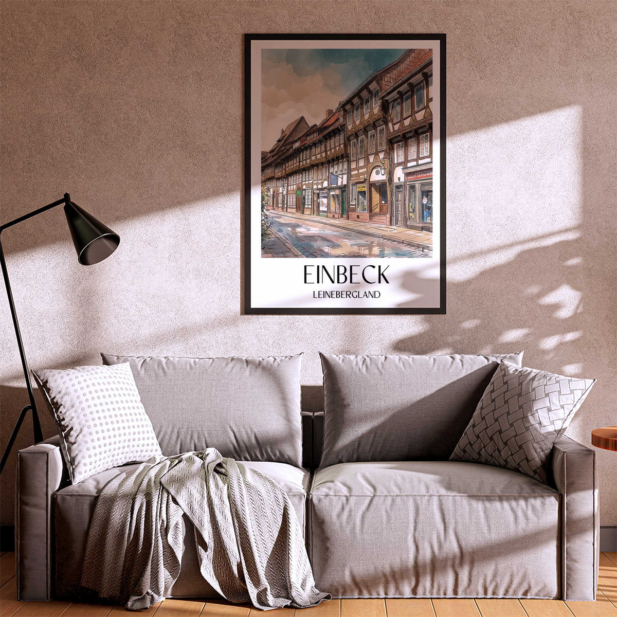 einbeck-leinebergland-deutschland-poster-aquarell