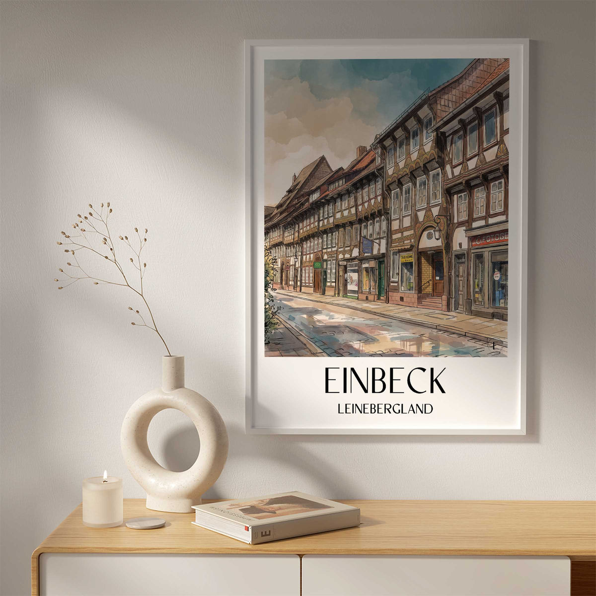 einbeck-leinebergland-deutschland-poster-aquarell