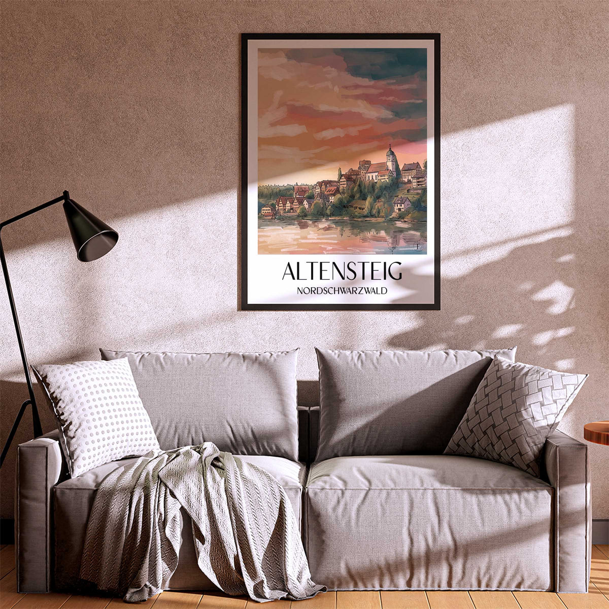 altensteig-nordschwarzwald-deutschland-poster-aquarell