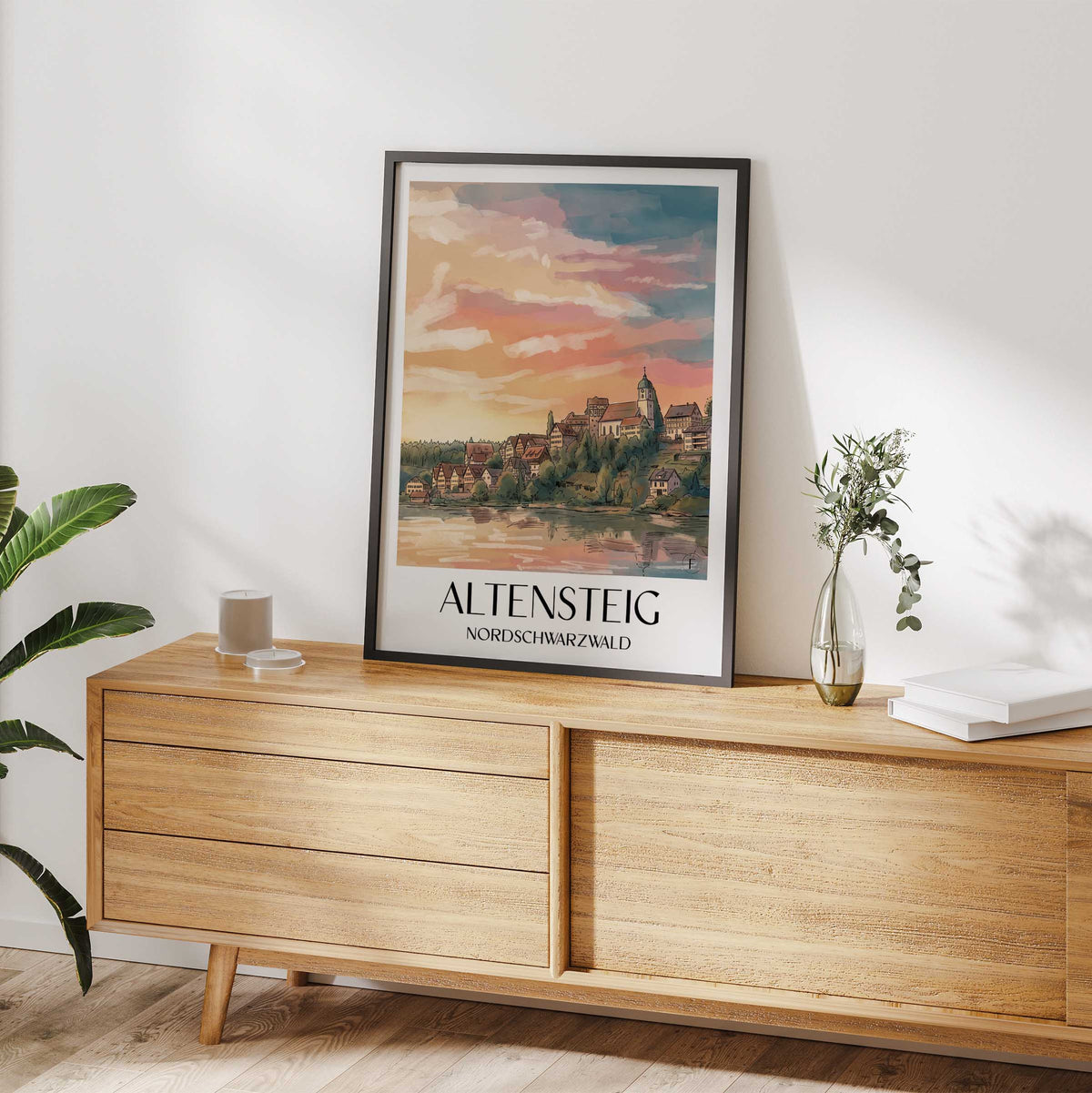 altensteig-nordschwarzwald-deutschland-poster-aquarell