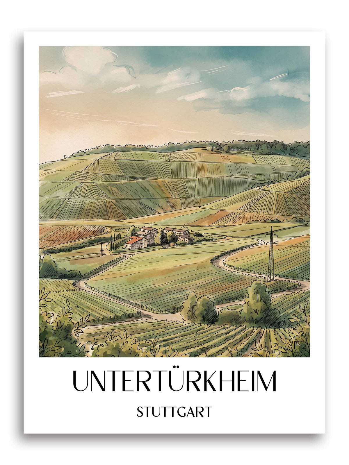 untertürkheim-stuttgart-deutschland-poster-aquarell