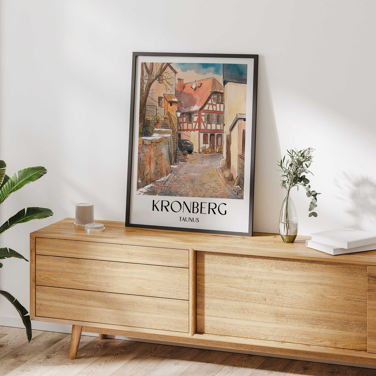 kronberg-taunus-deutschland-poster-aquarell