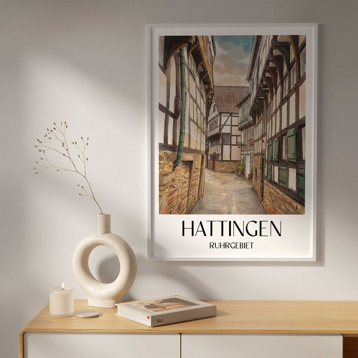 hattingen-ruhrgebiet-deutschland-poster-aquarell