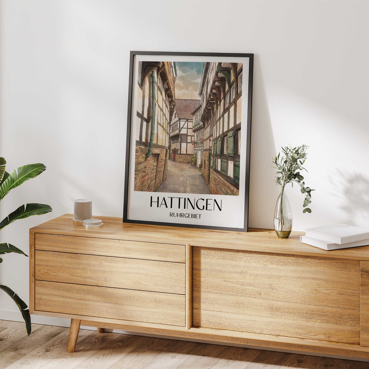 hattingen-ruhrgebiet-deutschland-poster-aquarell