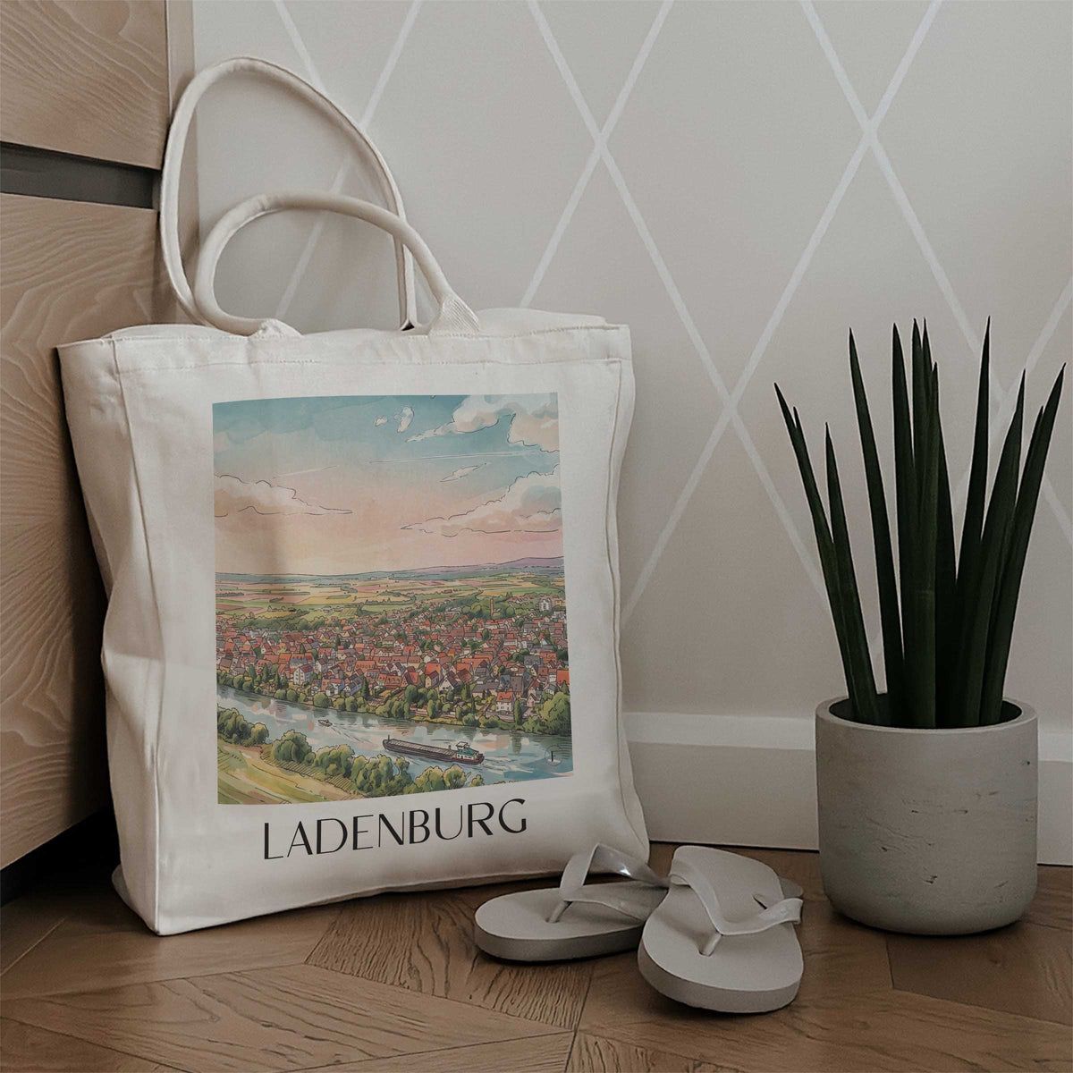 ladenburg-rhein-neckar-deutschland-einkaufstasche-aquarell