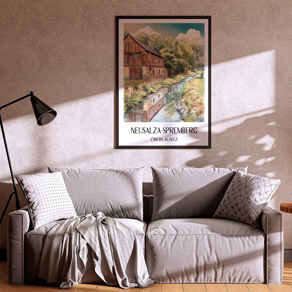 neusalza-spremberg-oberlausitz-deutschland-poster-aquarell