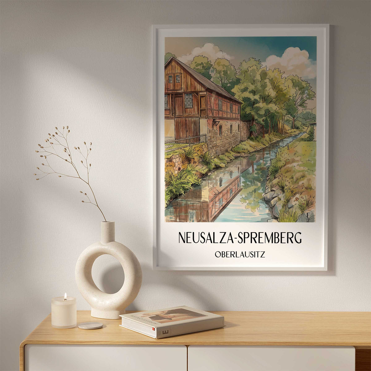 neusalza-spremberg-oberlausitz-deutschland-poster-aquarell