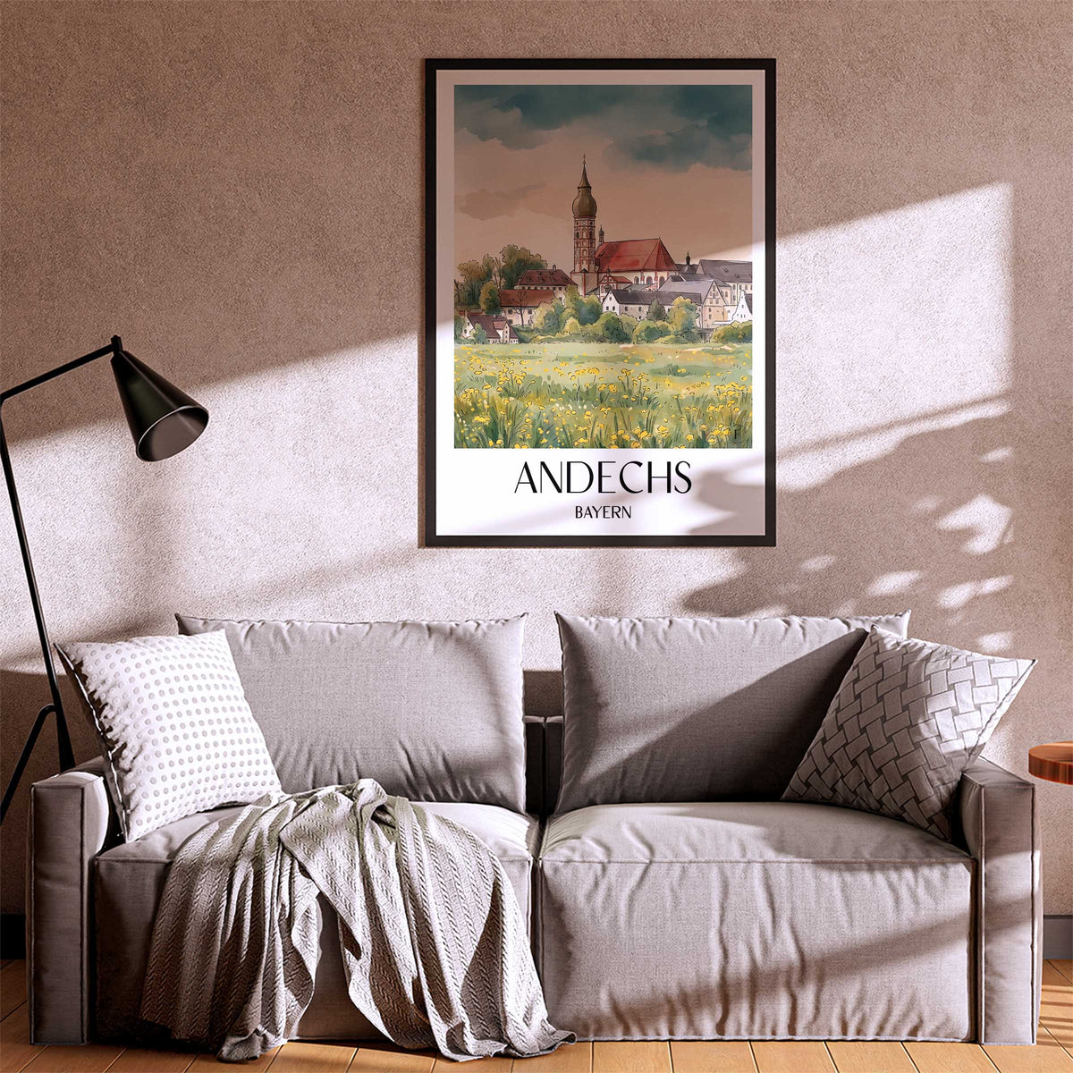 andechs-bayern-deutschland-poster-aquarell