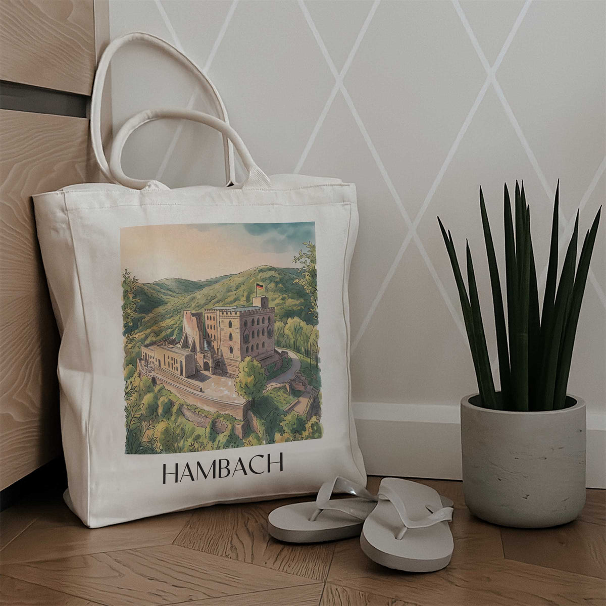 hambach-pfalz-deutschland-einkaufstasche-aquarell