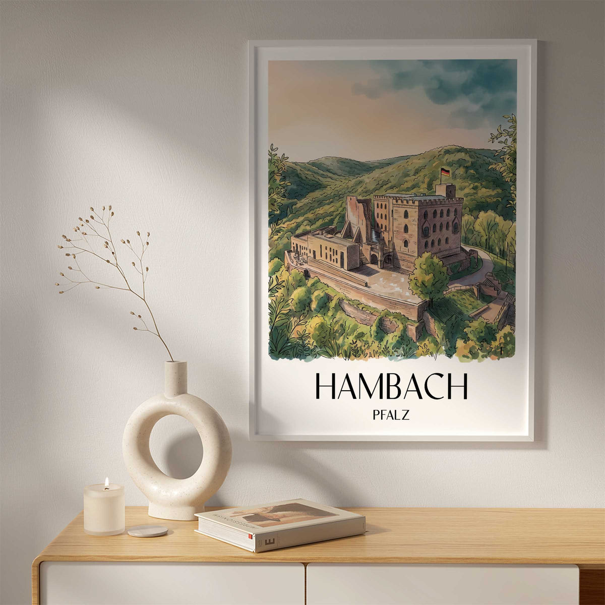 hambach-pfalz-deutschland-poster-aquarell