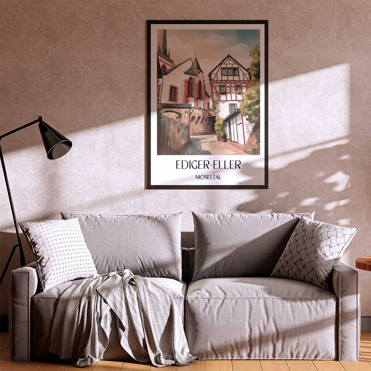 ediger-eller-moseltal-deutschland-poster-aquarell