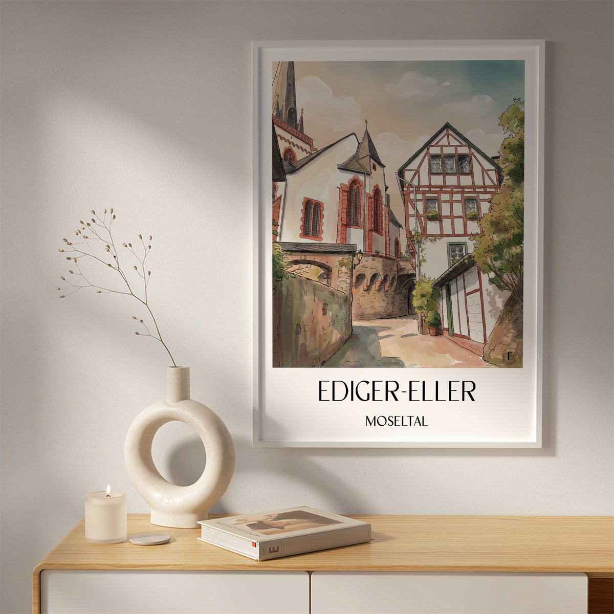 ediger-eller-moseltal-deutschland-poster-aquarell