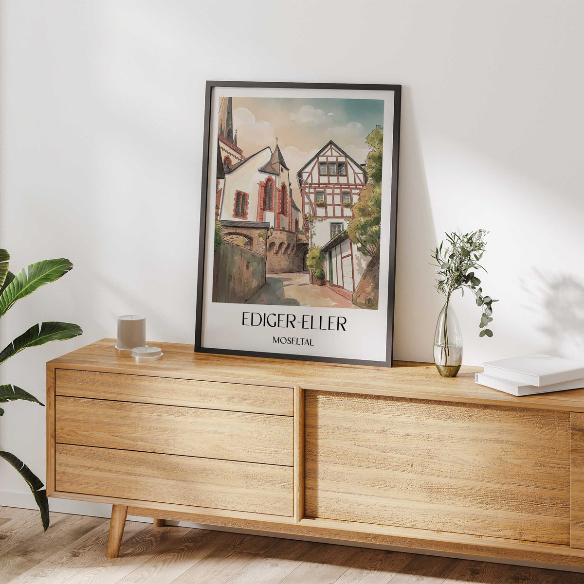 ediger-eller-moseltal-deutschland-poster-aquarell