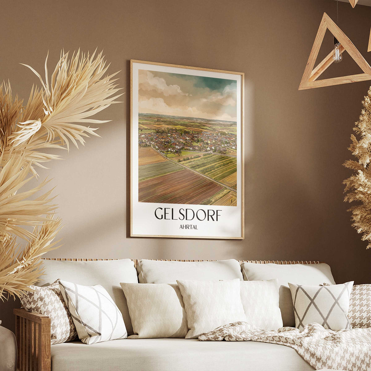 gelsdorf-ahrtal-deutschland-poster-aquarell