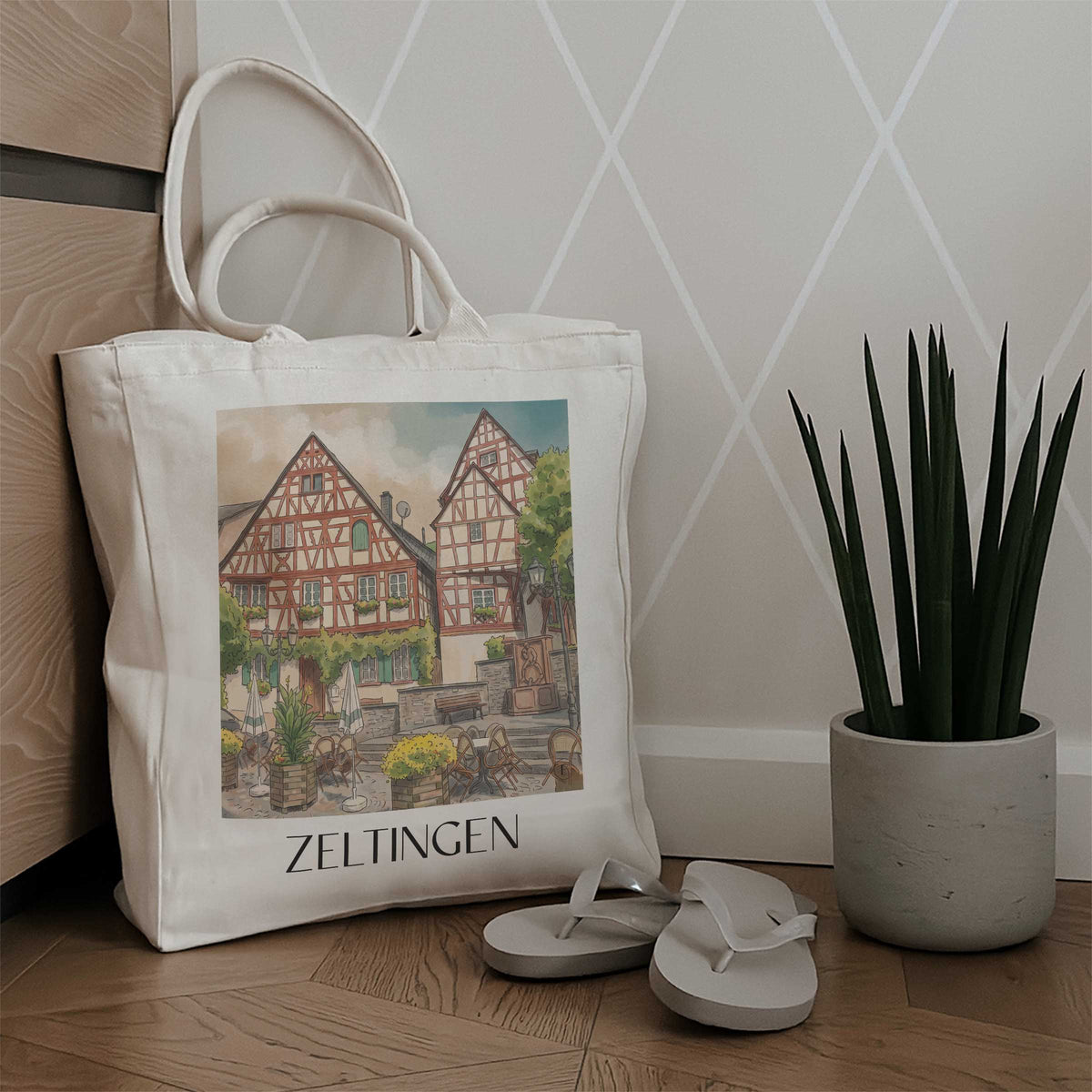 zeltingen-moseltal-deutschland-einkaufstasche-aquarell