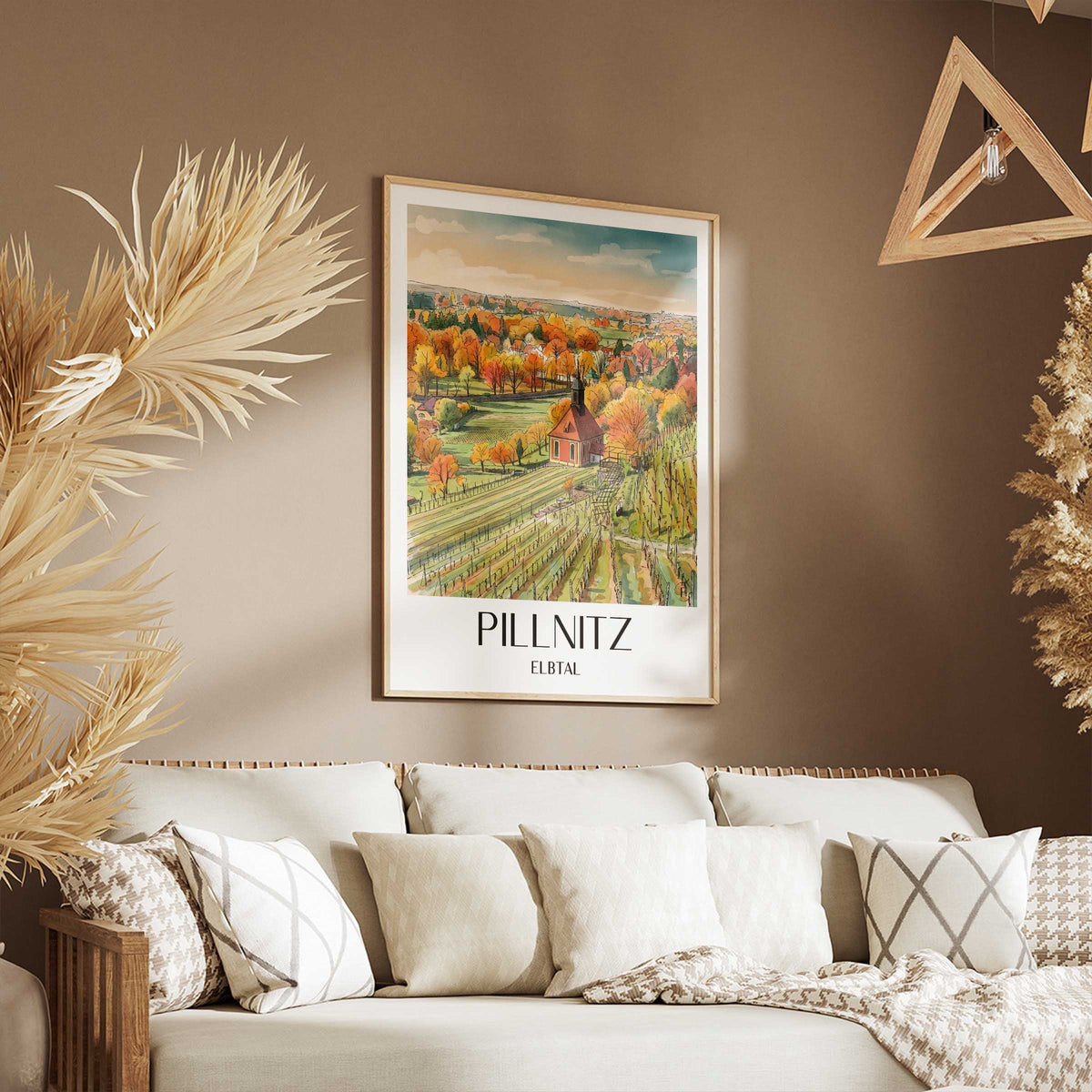 pillnitz-elbtal-deutschland-poster-aquarell