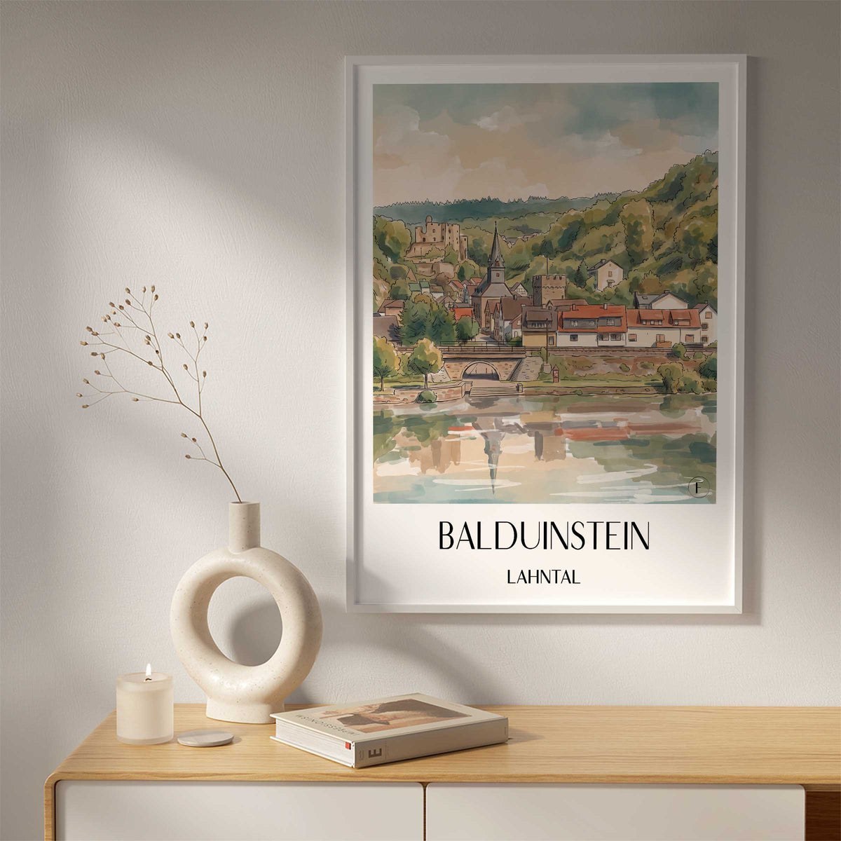 balduinstein-lahntal-deutschland-poster-aquarell