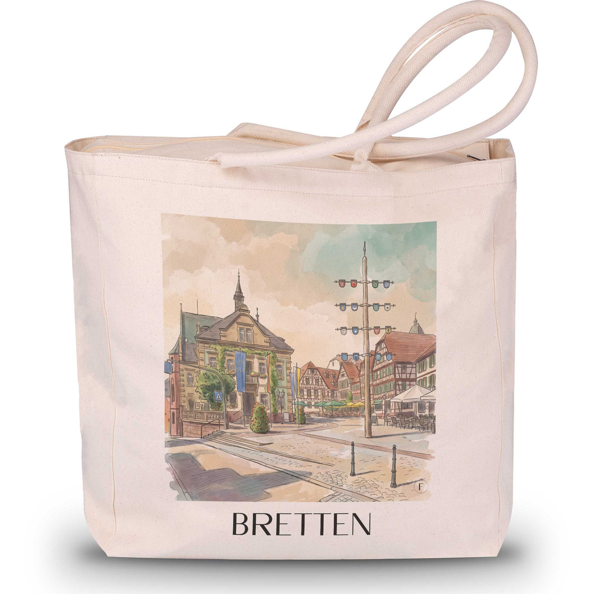 bretten-kraichgau-deutschland-einkaufstasche-aquarell
