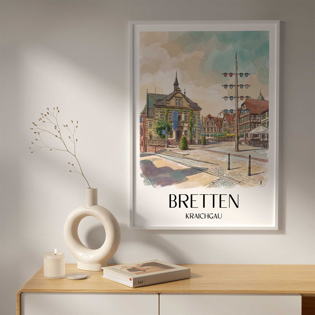 bretten-kraichgau-deutschland-poster-aquarell