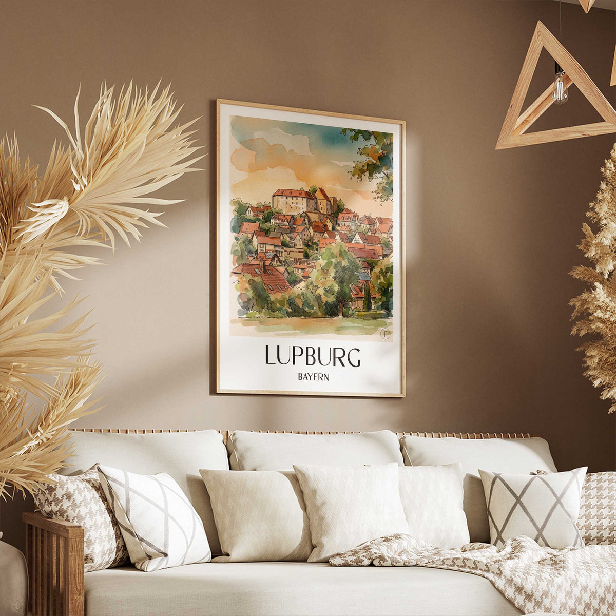 lupburg-bayern-deutschland-poster-aquarell