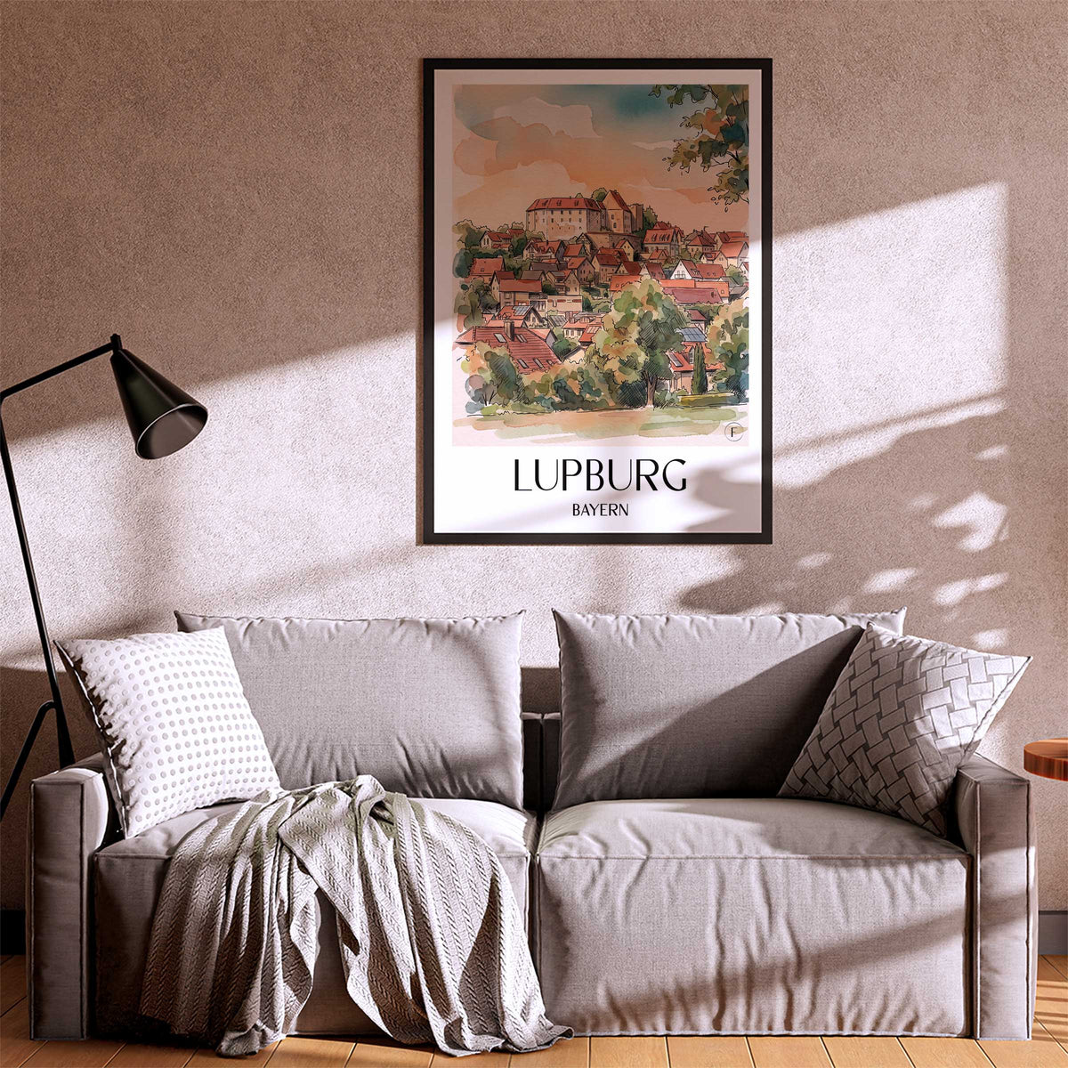 lupburg-bayern-deutschland-poster-aquarell
