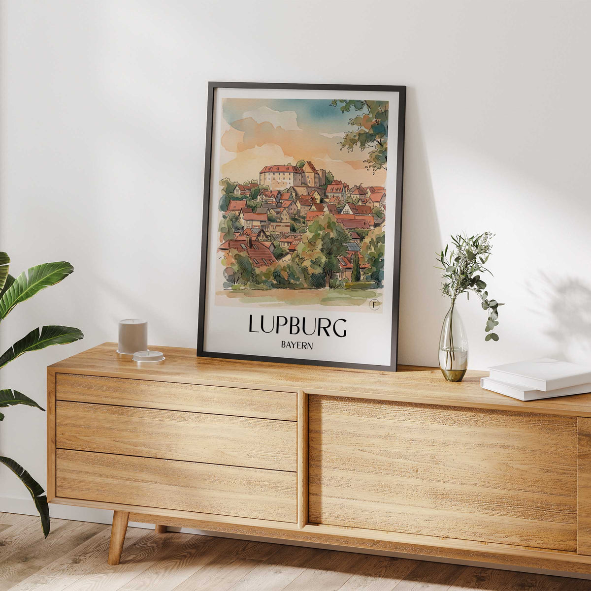 lupburg-bayern-deutschland-poster-aquarell