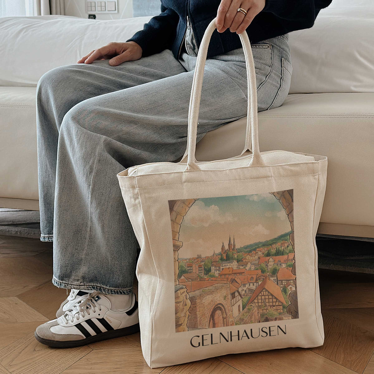 gelnhausen-spessart-deutschland-einkaufstasche-aquarell