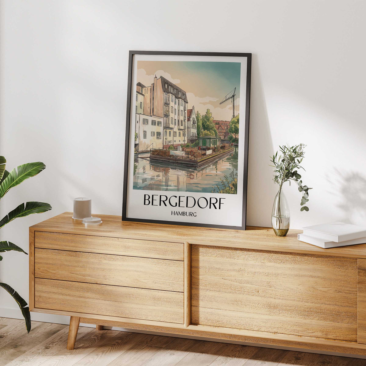 bergedorf-hamburg-deutschland-poster-aquarell