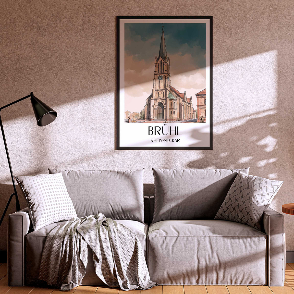 brühl-rhein-neckar-deutschland-poster-aquarell