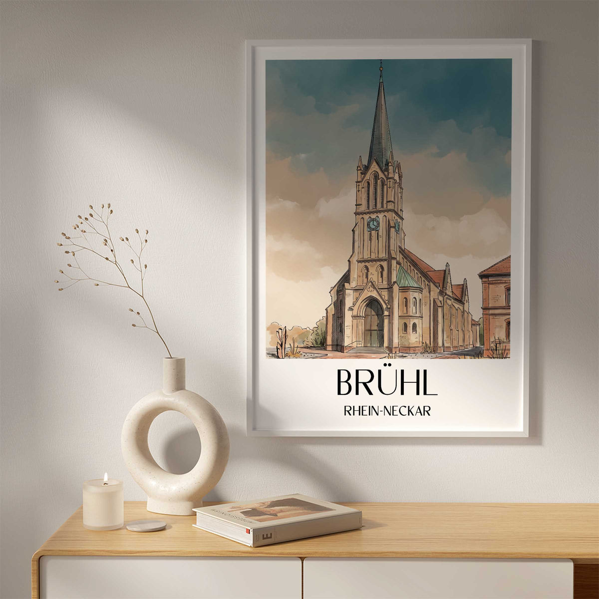 brühl-rhein-neckar-deutschland-poster-aquarell