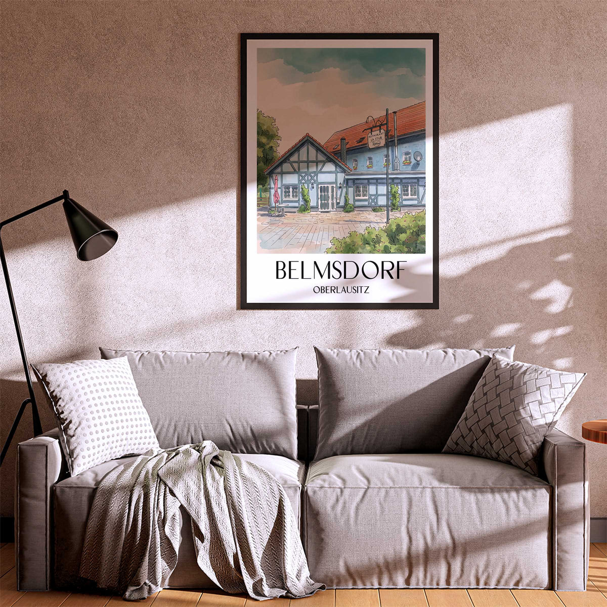belmsdorf-oberlausitz-deutschland-poster-aquarell