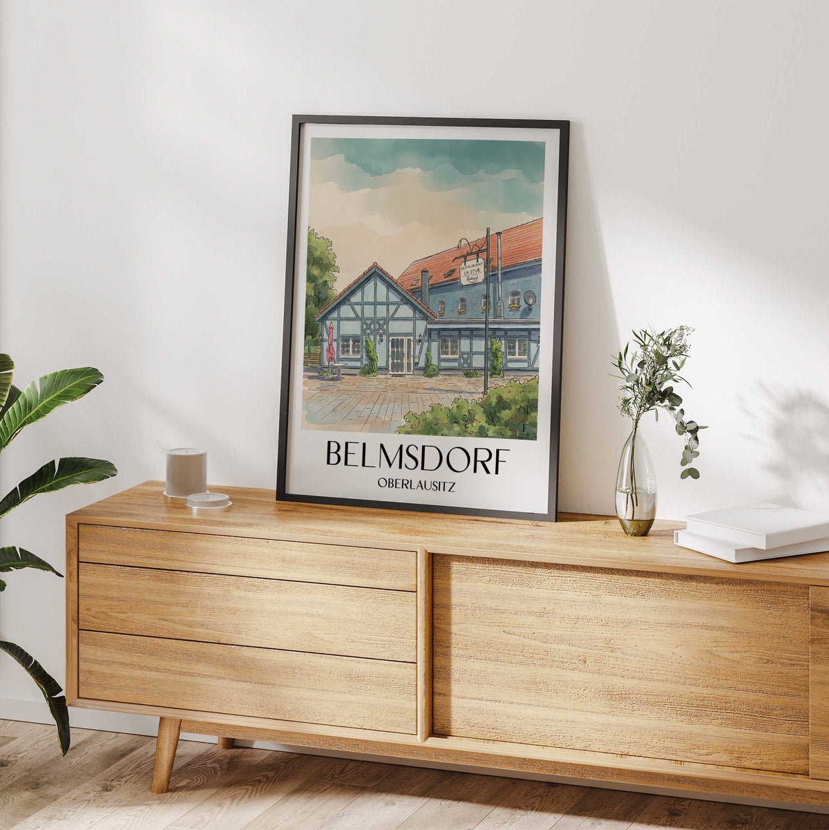 belmsdorf-oberlausitz-deutschland-poster-aquarell