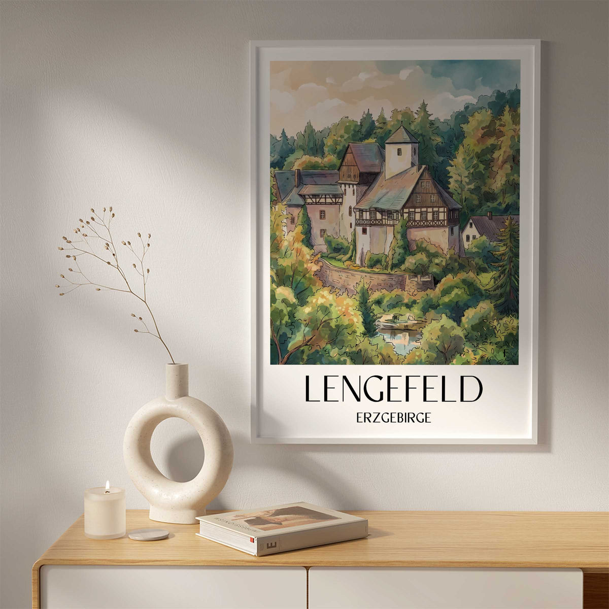 lengefeld-erzgebirge-deutschland-poster-aquarell