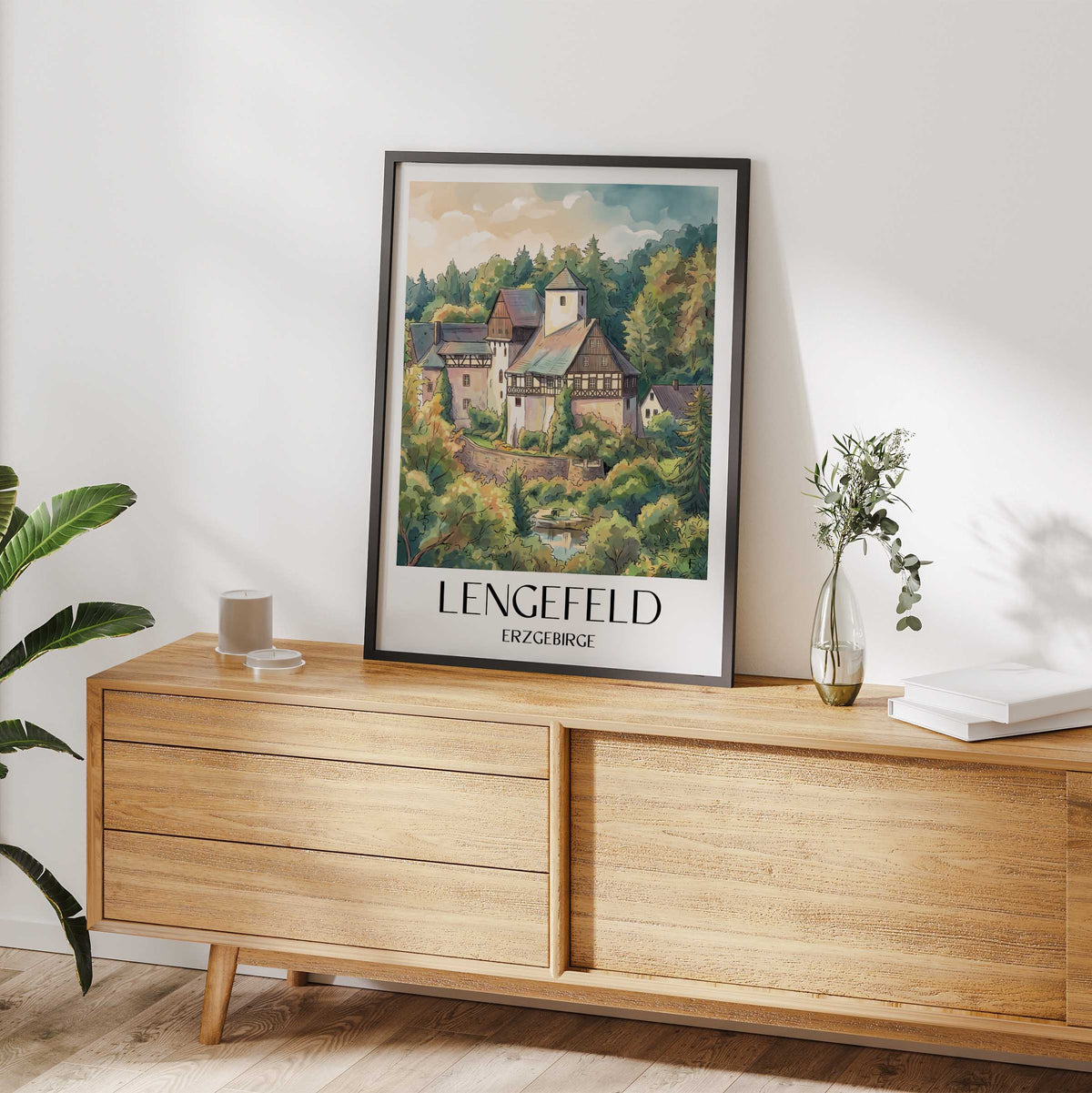 lengefeld-erzgebirge-deutschland-poster-aquarell