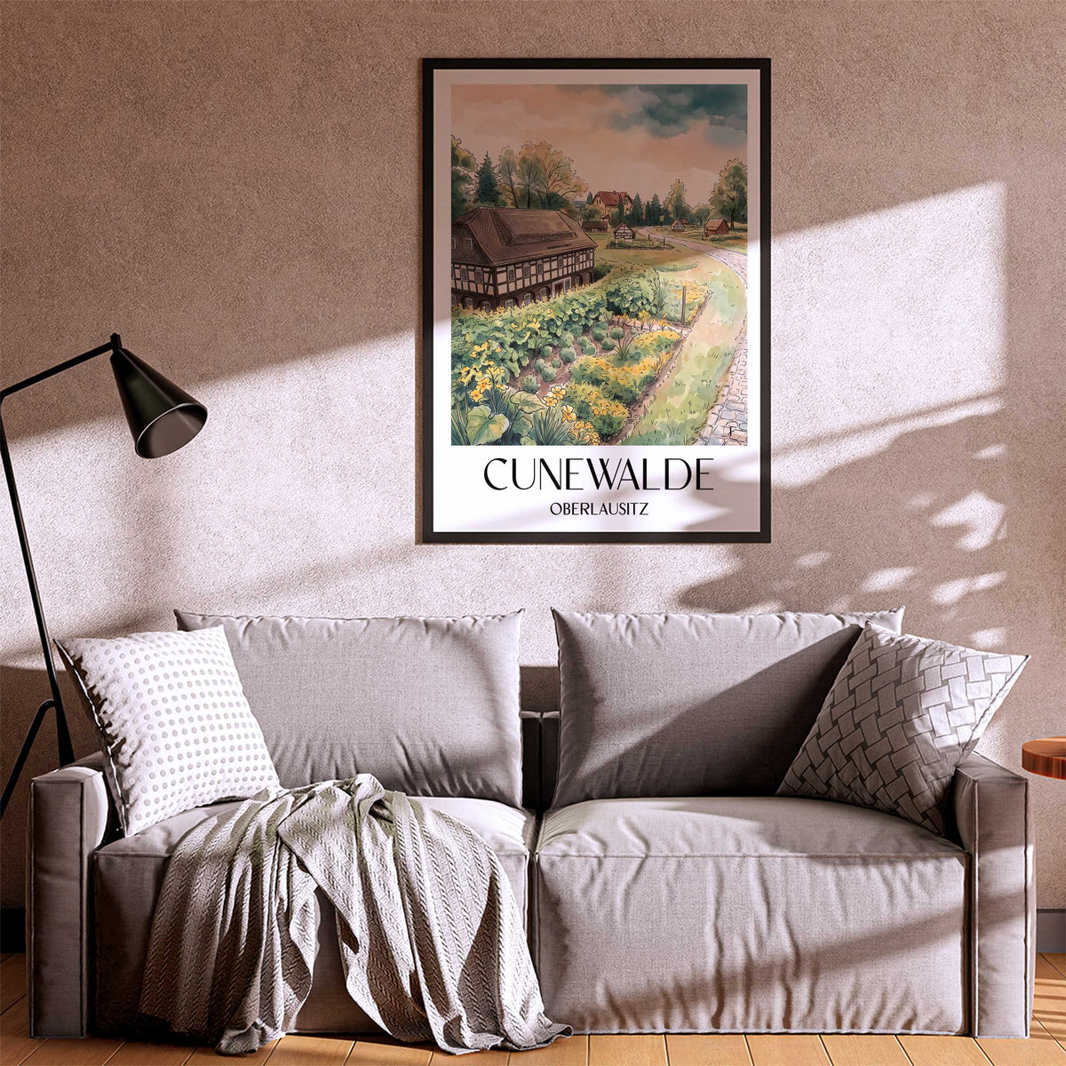 cunewalde-oberlausitz-deutschland-poster-aquarell
