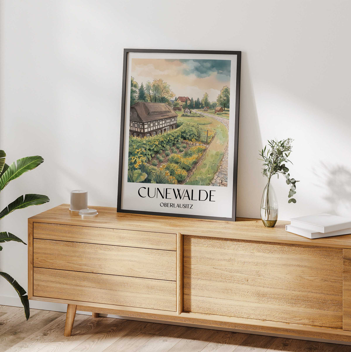 cunewalde-oberlausitz-deutschland-poster-aquarell