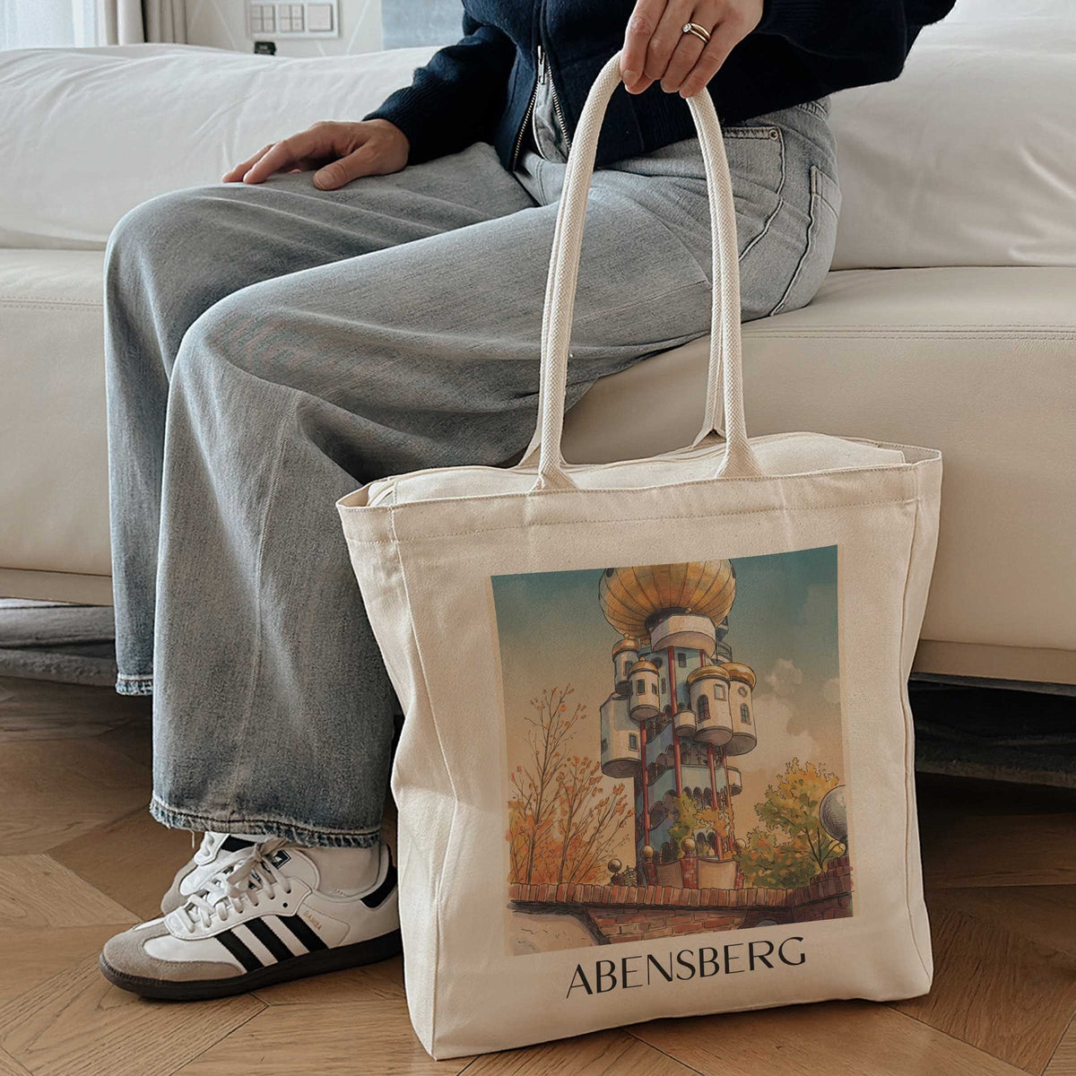 abensberg-donautal-deutschland-einkaufstasche-aquarell
