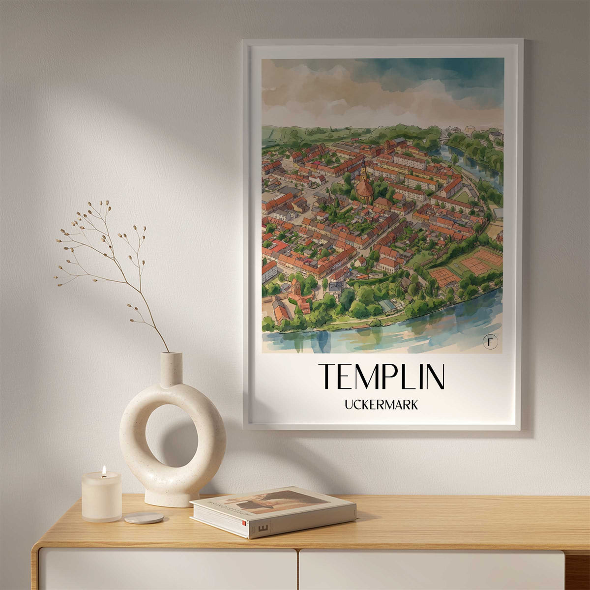 templin-uckermark-deutschland-poster-aquarell