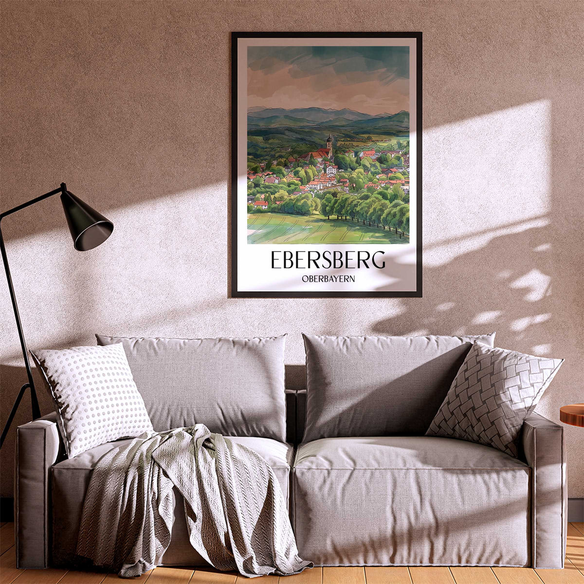 ebersberg-oberbayern-deutschland-poster-aquarell