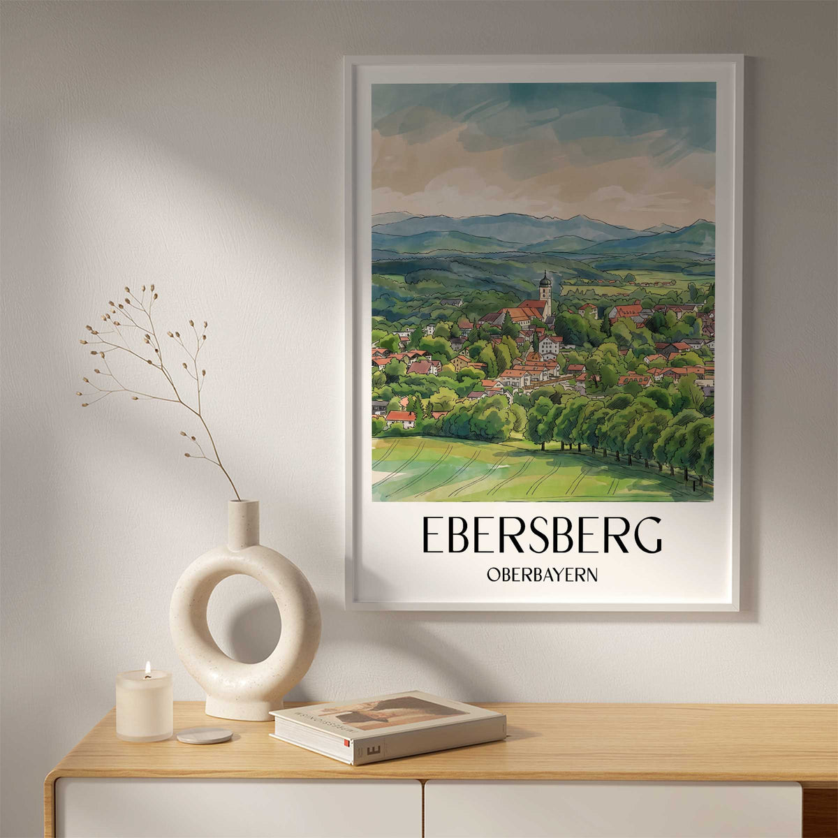 ebersberg-oberbayern-deutschland-poster-aquarell