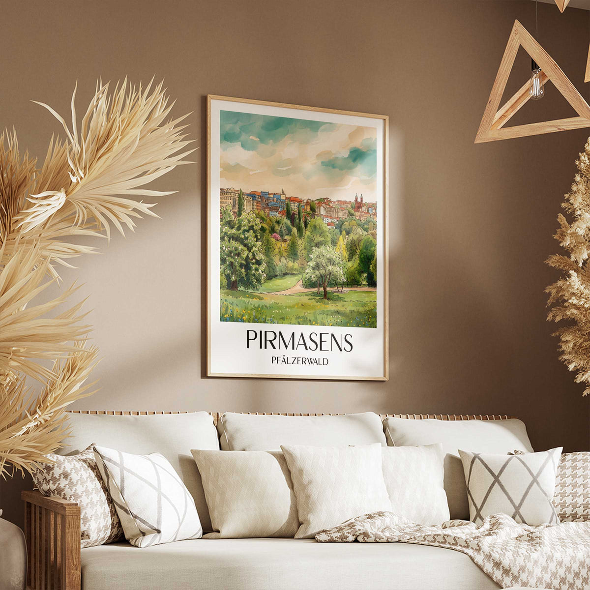 pirmasens-pfälzerwald-deutschland-poster-aquarell
