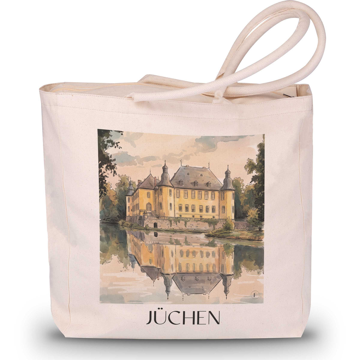 jüchen-niederrhein-deutschland-einkaufstasche-aquarell