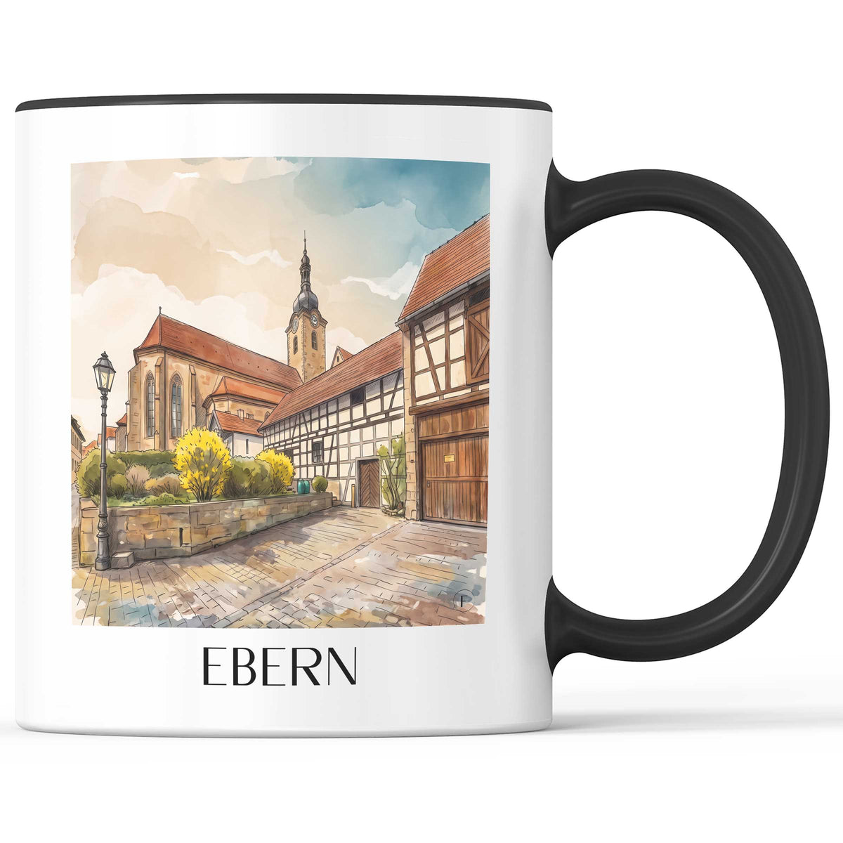Ebern Kaffeebecher - Bayern - Deutschland Becher - Kaffeetasse im Aquarell Stil