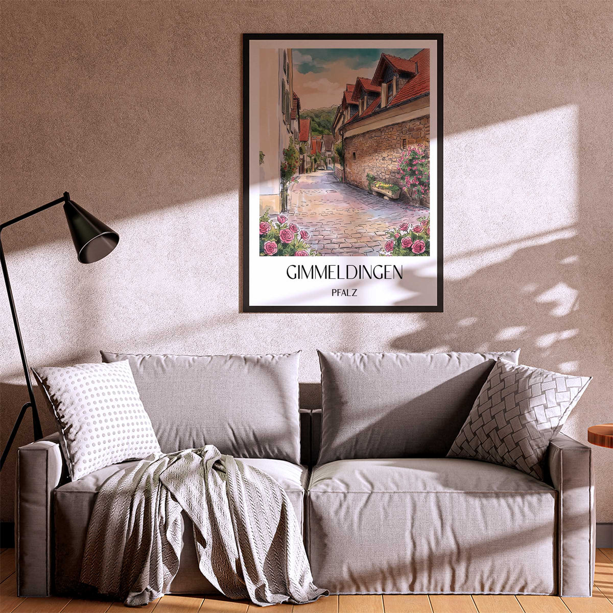 gimmeldingen-pfalz-deutschland-poster-aquarell