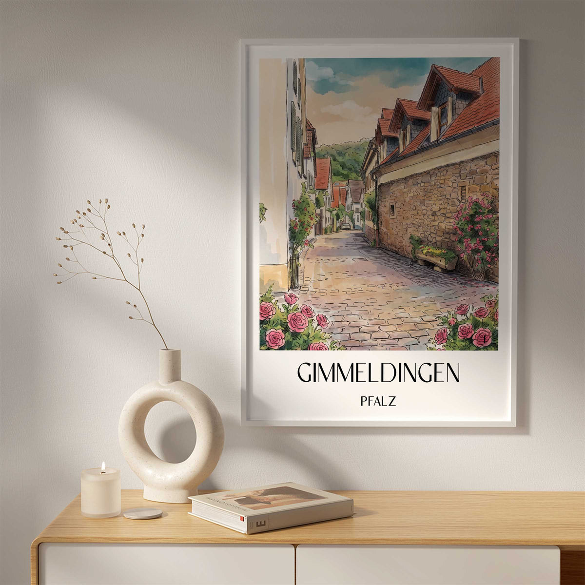 gimmeldingen-pfalz-deutschland-poster-aquarell