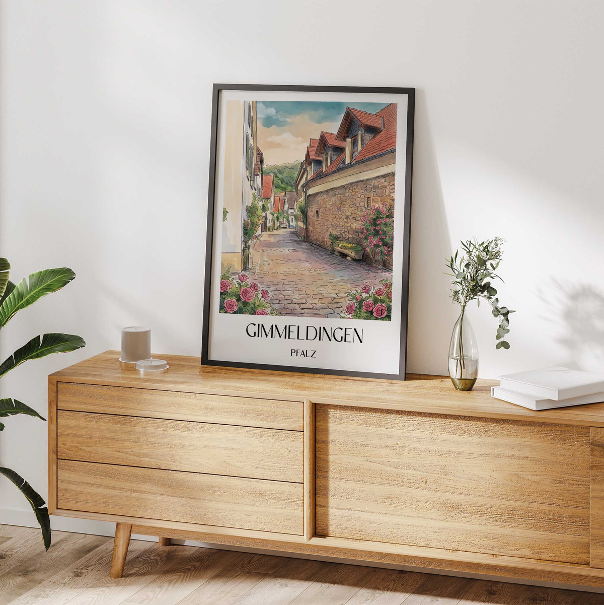 gimmeldingen-pfalz-deutschland-poster-aquarell
