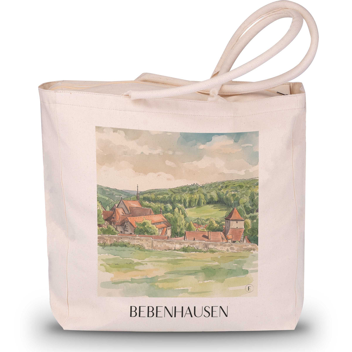 Bebenhausen Shopping Tasche - Schönbuch - Deutschland Tote Bag - Einkaufstasche im Aquarell Stil