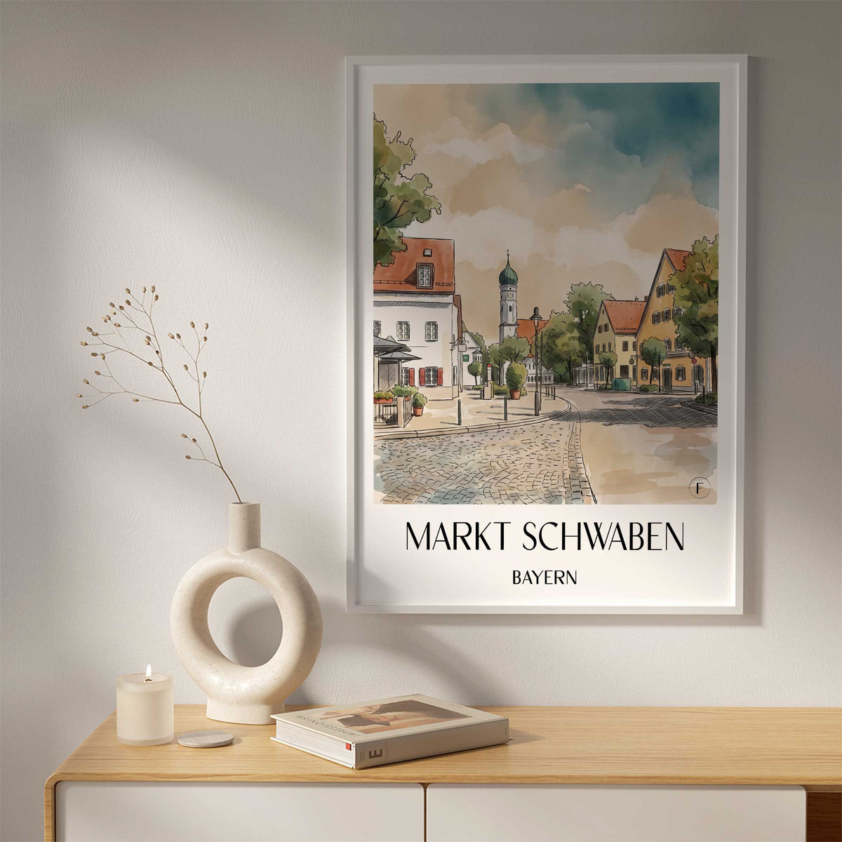 markt-schwaben-bayern-deutschland-poster-aquarell