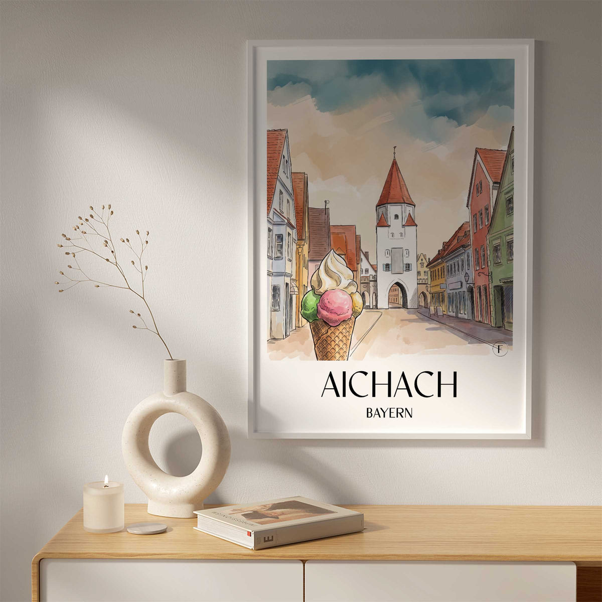 aichach-bayern-deutschland-poster-aquarell