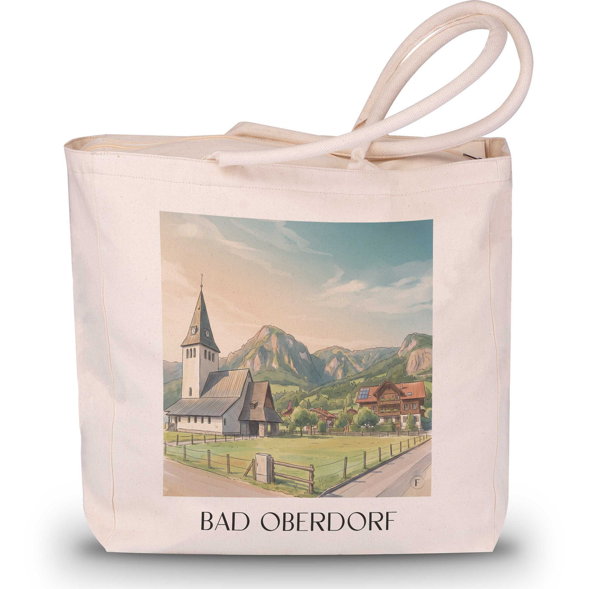 bad-oberdorf-allgäu-deutschland-einkaufstasche-aquarell